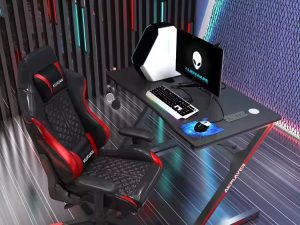 Professional Gaming Desk – Adjustable Z-Shape LED Gaming Table