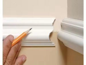 E1 Level MDF Cornice Frame White Painting Mold PS Decorative Ceiling Cornice for Home Interior