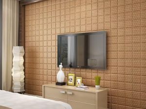 Natural Interior Waterproof Cartoon Bedroom Home Decoration Soundproof 3D Self-Adhesive Wallpaper