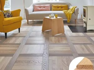 Luxury Apartment Marble and Wooden Floor – Exquisite Marble-Inlaid Parquet
