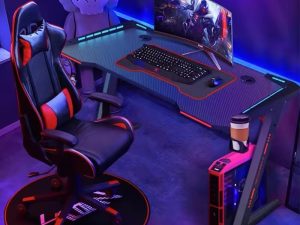 High-End Game Computer Table with RGB LED Lights