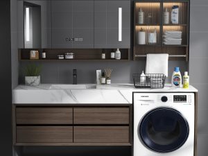 Wash Basin Mirror Cabinet Suit - Complete and Elegant Bathroom Solution