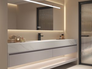 High-End Rock Plate Smart Bathroom Cabinet - Luxury and Innovation Combined